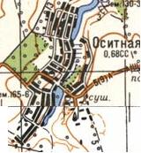 Топографическая карта Оситной