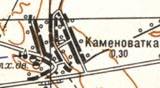 Топографическая карта Каменоватки