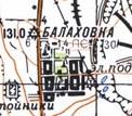 Топографическая карта Балаховки