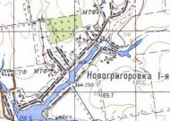 Топографическая карта Новогригоровки Первой