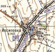Топографическая карта Йосиповки