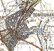 Topographic map of Pomichna