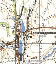 Топографічна карта Олександрівки