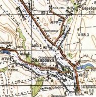 Топографічна карта Захарівки