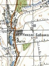 Топографическая карта Николо-Бабанки