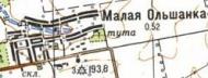 Топографическая карта Малой Ольшанки