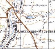 Топографическая карта Александро-Марьевки