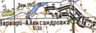 Топографическая карта Варваро-Александровки