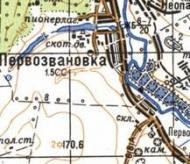 Топографическая карта Первозвановки