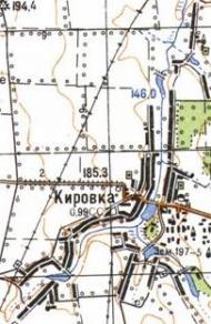 Топографічна карта Кіровки