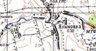 Топографическая карта Ялыновки