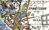 Топографическая карта Приютовки