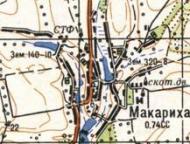 Топографическая карта Макарихи