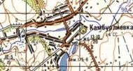 Топографическая карта Камбурлиевки