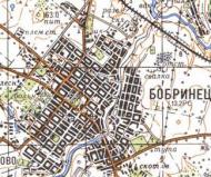 Топографическая карта Бобринца