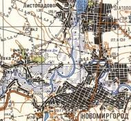 Топографічна карта Новомиргорода