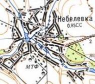 Топографічна карта Небелівки