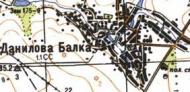 Топографическая карта Даниловой Балка