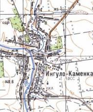 Topographic map of Ingulo-Kamyanka