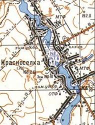 Топографическая карта Красноселки