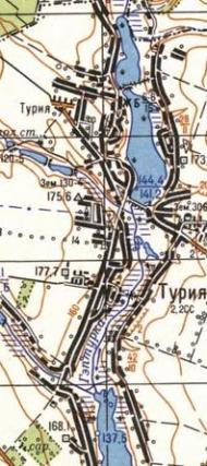 Topographic map of Turiya