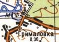 Топографическая карта Грималовки