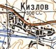 Топографическая карта Кизлова