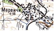 Топографічна карта Мервичів