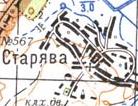 Topographic map of Staryava