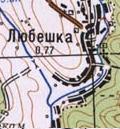 Топографическая карта Любешки