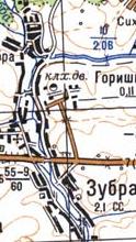 Топографічна карта Зуброї
