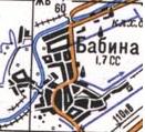 Топографическая карта Бабиной