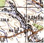 Топографічна карта Надибів