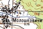 Топографічна карта Молошковичів