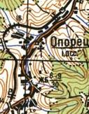 Топографічна карта Опорця