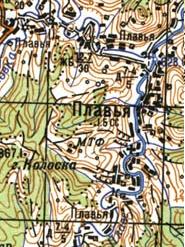 Топографическая карта Плавьи