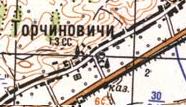Топографічна карта Торчиновичів