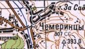 Топографічна карта Чемеринців