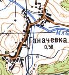 Топографическая карта Ганачевки