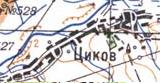 Topographic map of Tsykiv