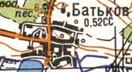 Топографическая карта Батькова