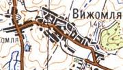 Топографическая карта Вижомли