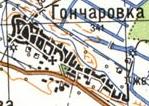 Топографічна карта Гончарівки