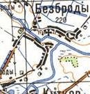 Топографічна карта Безброд