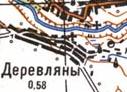 Topographic map of Derevlyany