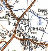Топографічна карта Туринка