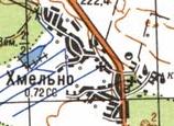 Топографічна карта Хмільна