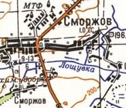 Топографическая карта Сморжова