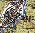 Topographic map of Skole