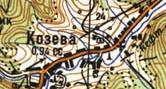 Топографическая карта Козевы